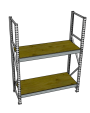 Стеллаж грузовой СГР 2500x1200x600 2 полки (фанера)