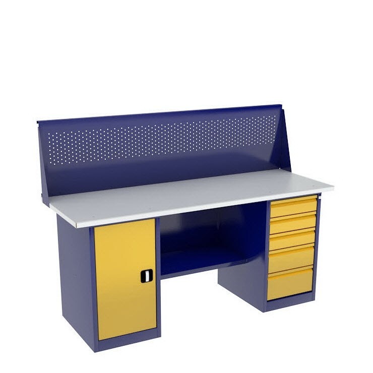 Верстак с тумбой и драйвером ВП-4Т/1,6 с экраном купить в Саратове Верстак с тумбой и драйвером ВП-4Т/1,6 с экраном купить в Саратове