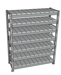 Стеллаж грузовой СГР 2000x1500x400 7 полок (металл)