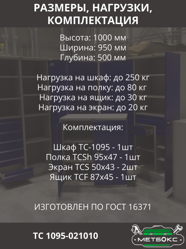 Шкаф инструментальный ТС 1095-021010 купить в Саратове