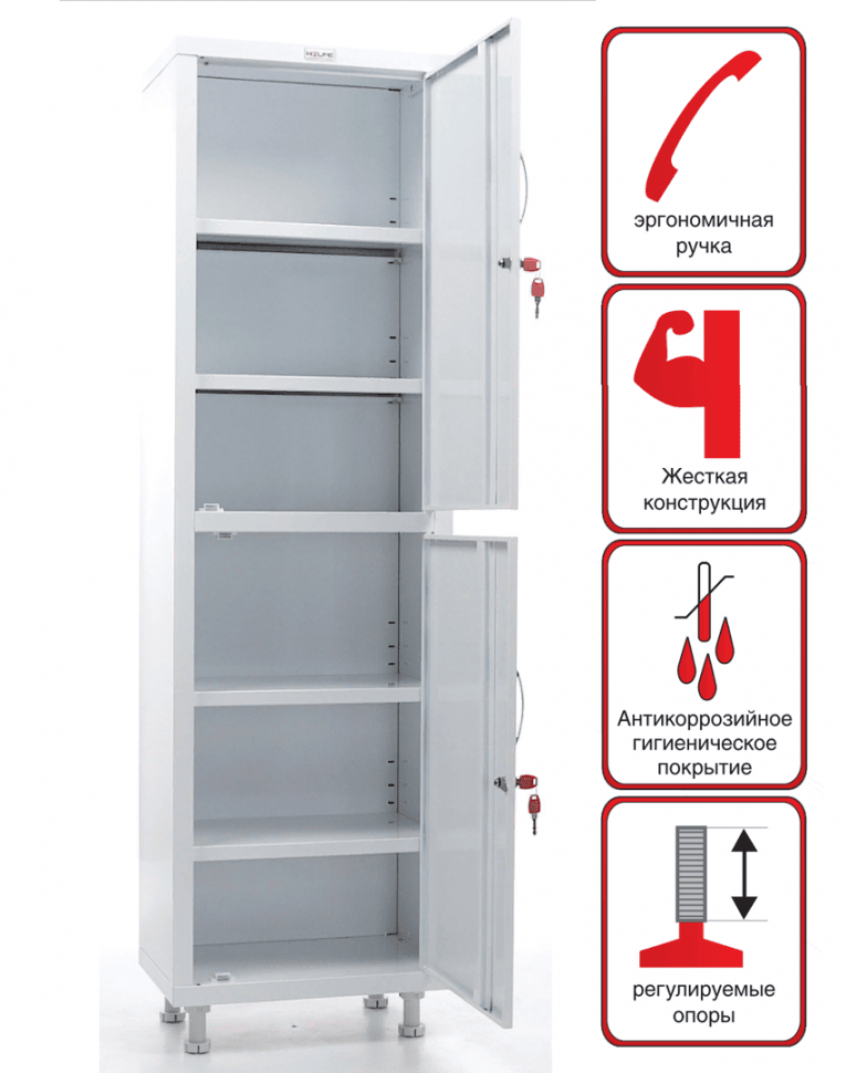 Медицинский шкаф HILFE МД 1 1657/SS купить в Саратове