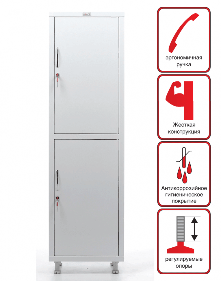 Медицинский шкаф HILFE МД 1 1657/SS купить в Саратове
