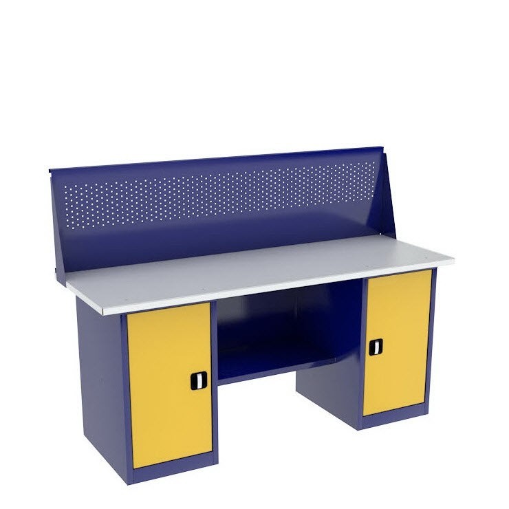 Верстак двухтумбовый ВП-5/1,6 с экраном купить в Саратове