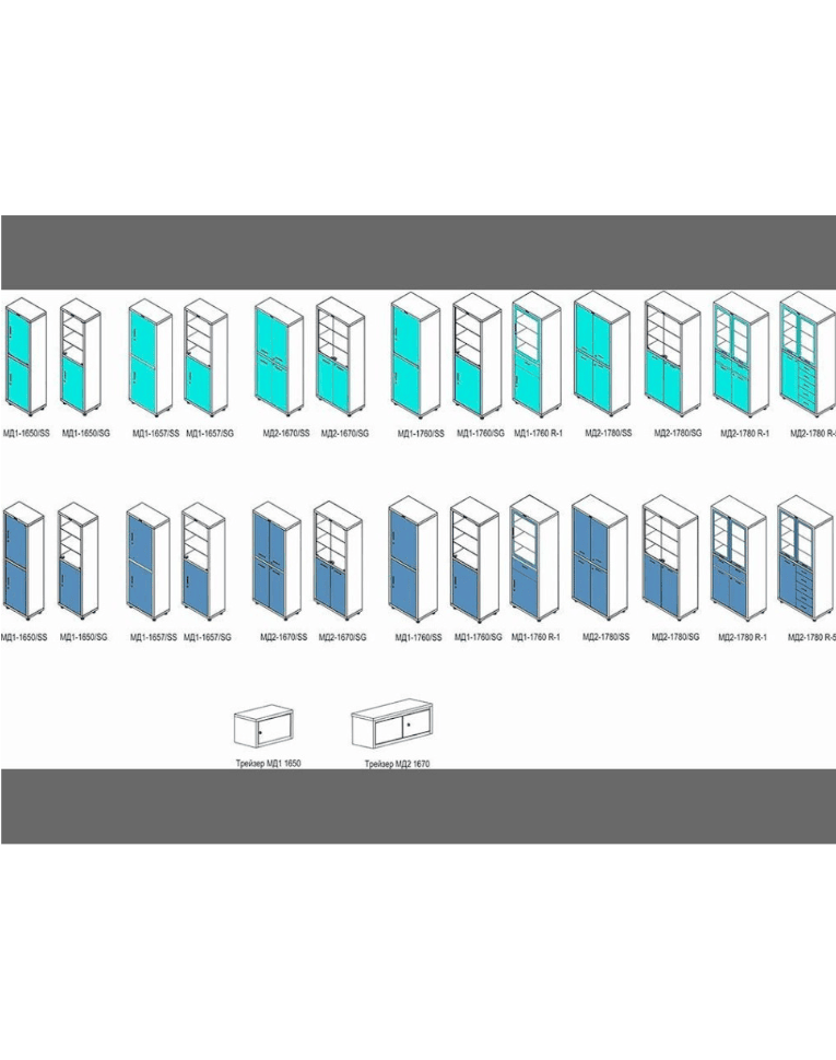 Медицинский шкаф HILFE МД 1 1657/SG купить в Саратове