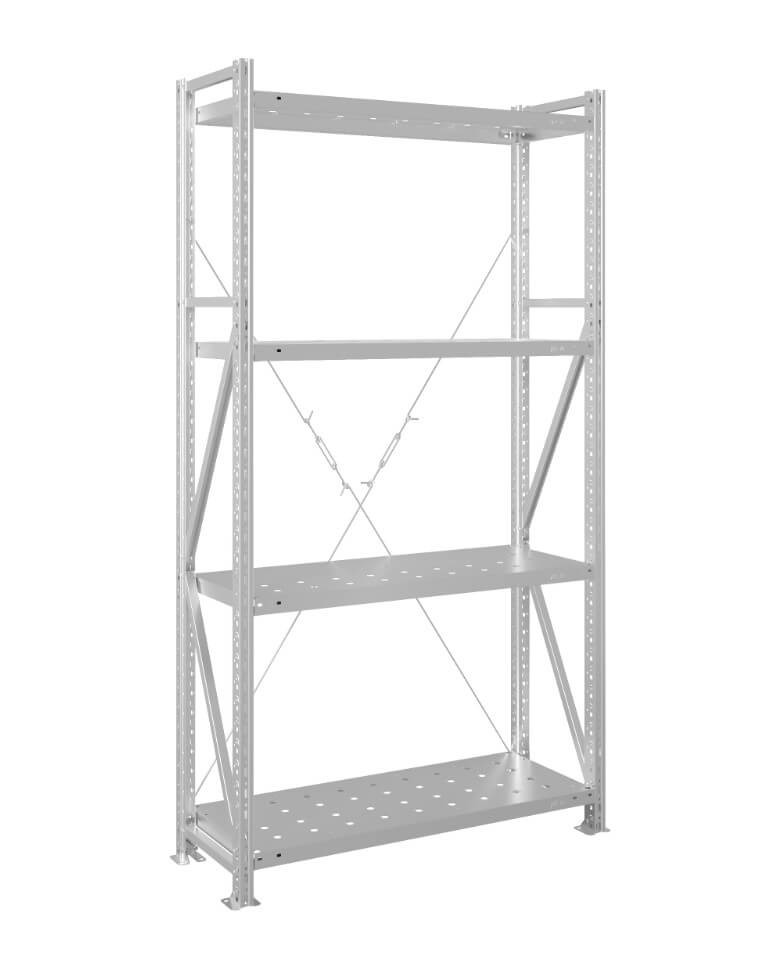 Стеллаж MS U 2500x1200x1000 4 полки (280 кг, перф) купить в Саратове