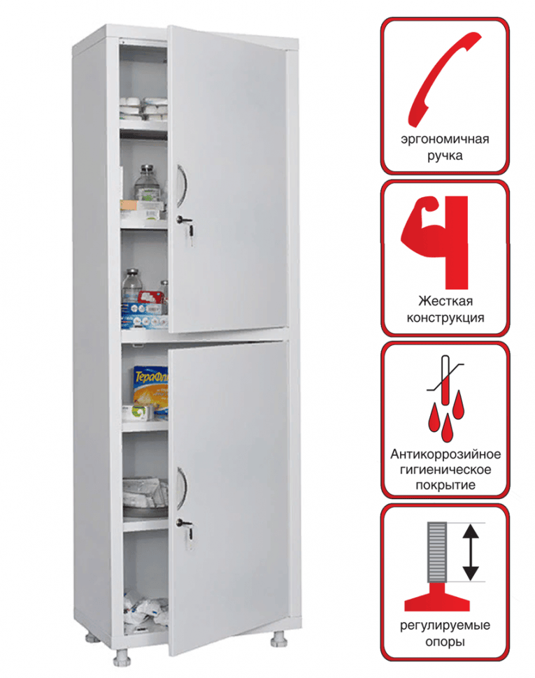 Медицинский шкаф HILFE МД 1 1760/SS купить в Саратове