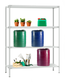 Стеллаж металлический Титан МС-900 1800x1000x600 4 полки Стеллаж металлический Титан МС-900 1800x1000x600 4 полки