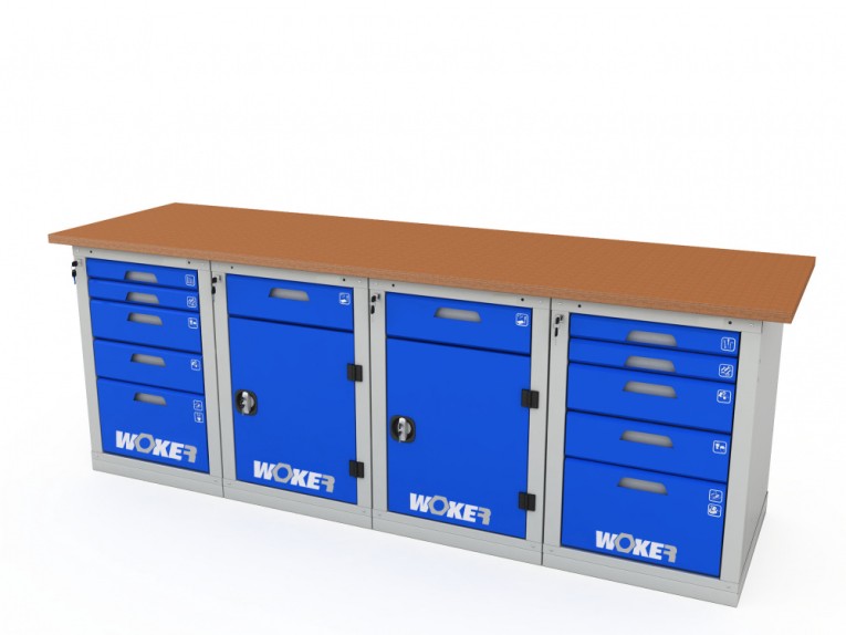 Верстак четырехтумбовый WOKER PRO 45225.2400 купить в Саратове