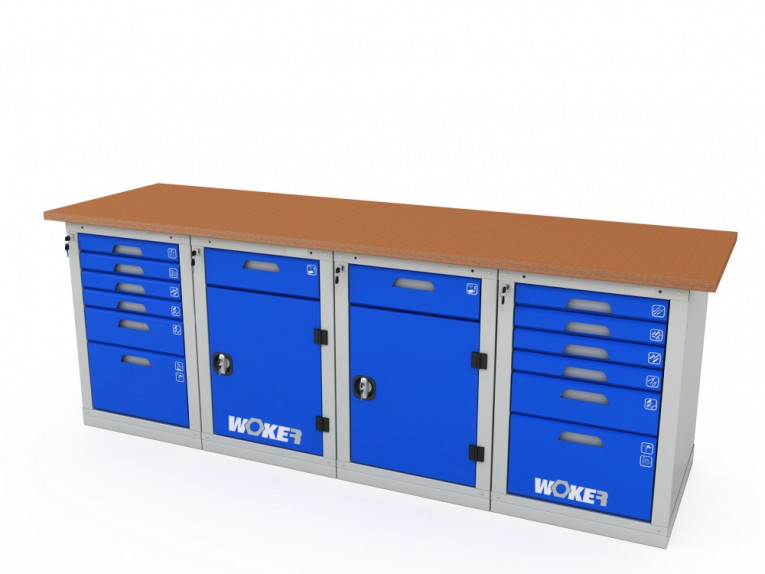Верстак четырехтумбовый WOKER PRO 46226.2400 купить в Саратове