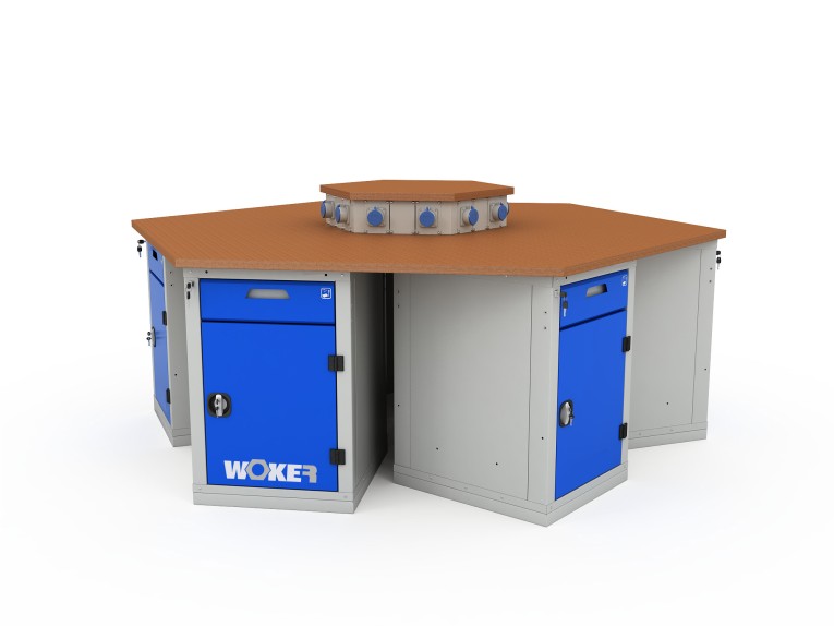 Верстак шеститумбовый WOKER PRO 6002.2500 купить в Саратове Верстак шеститумбовый WOKER PRO 6002.2500 купить в Саратове