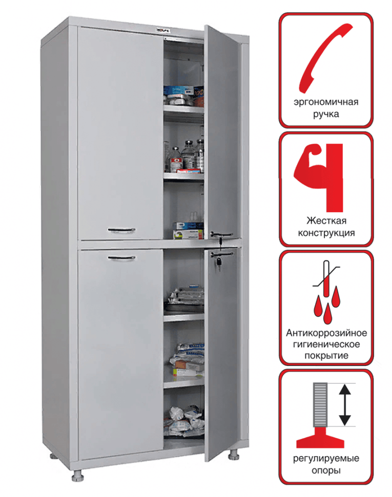 Медицинский шкаф Hilfe МД 2 1780/SS купить в Саратове