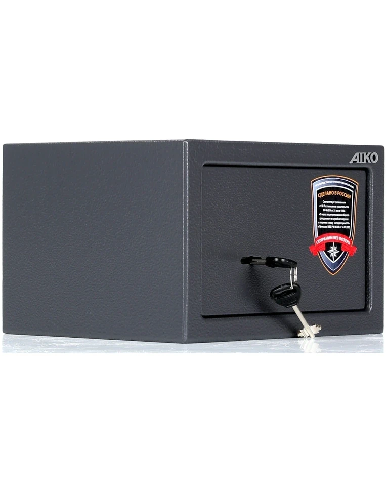 Пистолетный сейф Aiko TT-170, закрытый вид слева Пистолетный сейф Aiko TT-170, закрытый вид слева