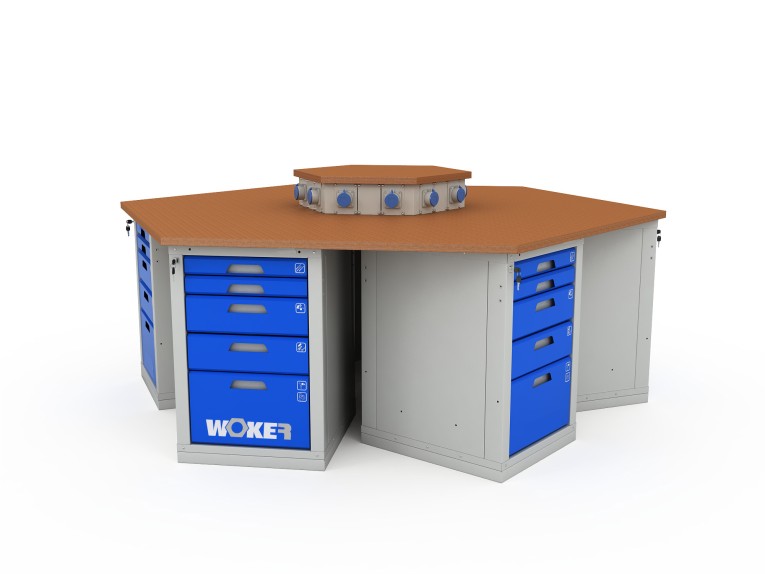 Верстак шеститумбовый WOKER PRO 6005.2500 купить в Саратове Верстак шеститумбовый WOKER PRO 6005.2500 купить в Саратове