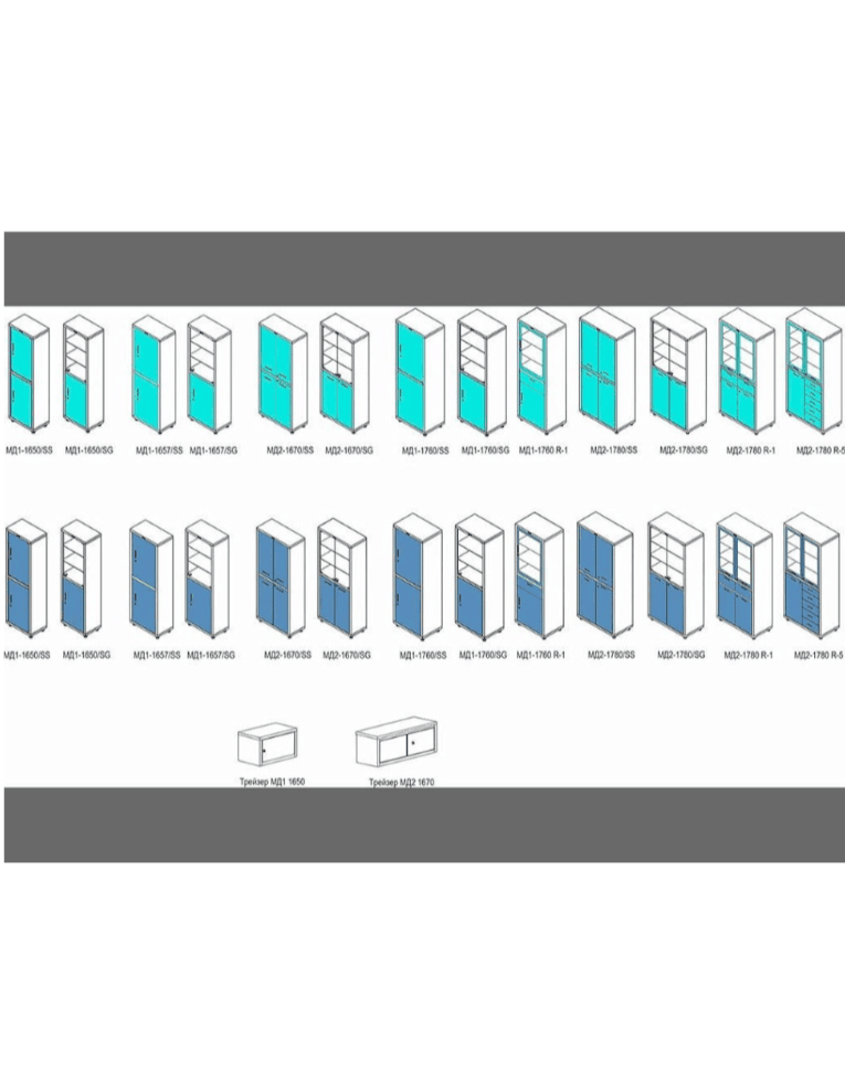 Медицинский шкаф HILFE МД 2 1780/SG купить в Саратове