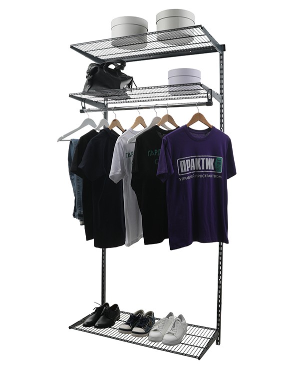 Гардеробная система Практик Home Basic G90 графит купить в Саратове Гардеробная система Практик Home Basic G90 графит купить в Саратове