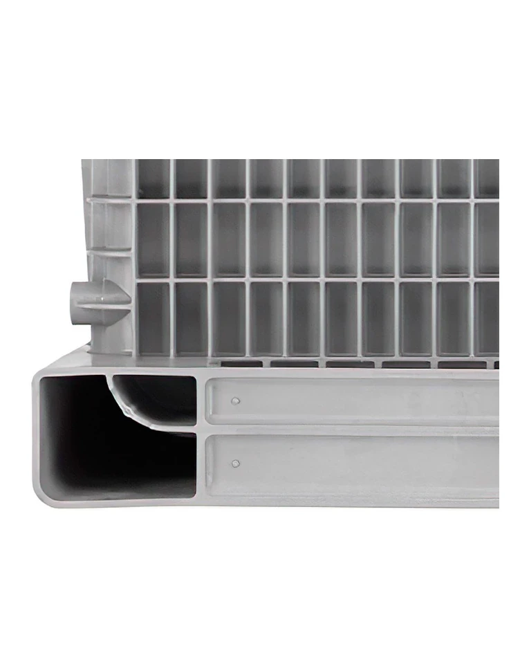 BoxPallet 1200х1000х1140 сплошной, на 3-х полозьях серый BoxPallet 1200х1000х1140 сплошной, на 3-х полозьях серый