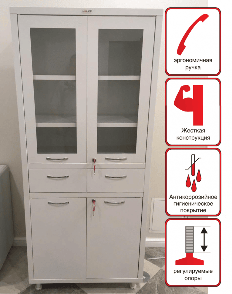 Медицинский шкаф HILFE МД 2 1780 R-1 купить в Саратове