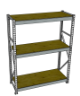 Стеллаж грузовой СГР 2500x1200x400 3 полки (фанера) Стеллаж грузовой СГР 2500x1200x400 3 полки (фанера)