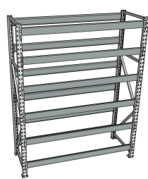 Стеллаж грузовой СГР 2500x1200x500 6 полок (без настила)