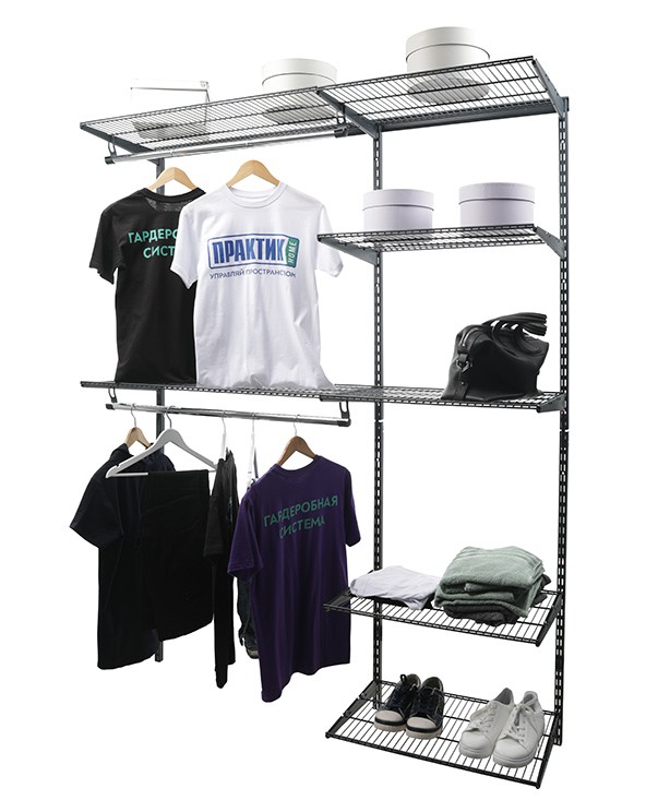 Гардеробная система Практик Home Optima G150 графит купить в Саратове Гардеробная система Практик Home Optima G150 графит купить в Саратове