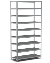 Стеллаж металлический Титан МС-500 2200х1200х500 9 полок Стеллаж металлический Титан МС-500 2200х1200х500 9 полок