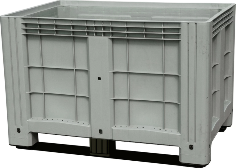 Контейнер 1200х800х800 мм сплошной серый на полозьях купить в Саратове