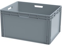 Ящик 800х600х440 сплошной, усиленное дно, цв. серый Ящик 800х600х440 сплошной, усиленное дно, цв. серый