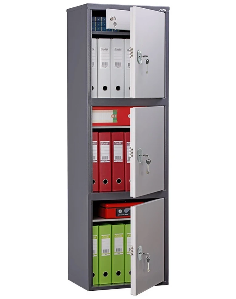 Бухгалтерский шкаф Aiko SL-150/3Т, вид спереди Бухгалтерский шкаф Aiko SL-150/3Т, вид спереди