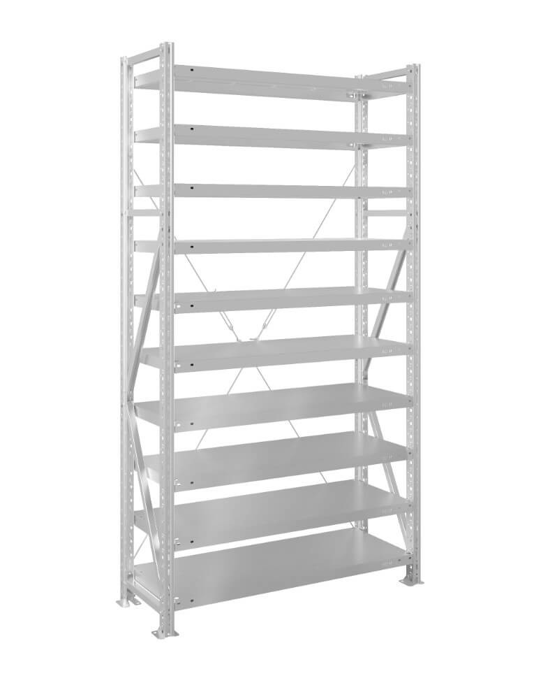Стеллаж MS U 2500x1500x600 10 полок (250 кг, металл) купить в Саратове