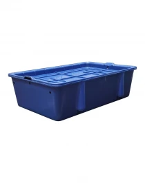 Ящик сырково-творожный 502х332х150 синий с крышкой