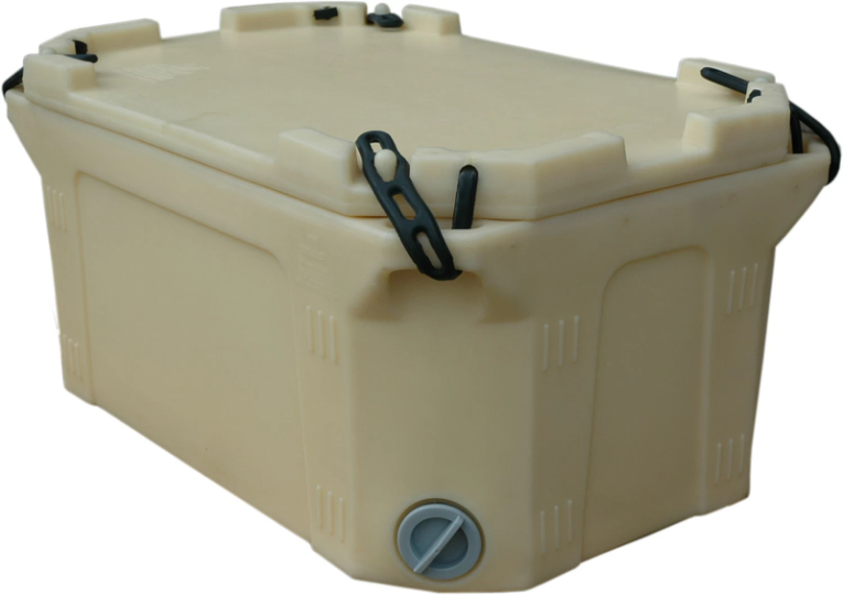 Контейнер 790х490х400 мм бежевый с крышкой купить в Саратове