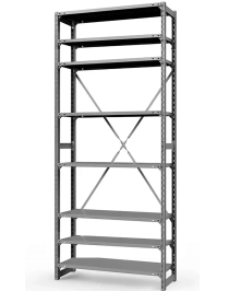 Стеллаж ТСУ 3500x700x600 8 полок (300 кг, перф) Стеллаж ТСУ 3500x700x600 8 полок (300 кг, перф)