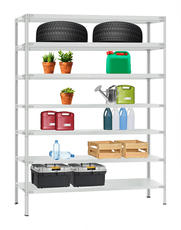 Стеллаж металлический Титан МС-900 2200x1000x400 7 полок купить в Саратове Стеллаж металлический Титан МС-900 2200x1000x400 7 полок купить в Саратове