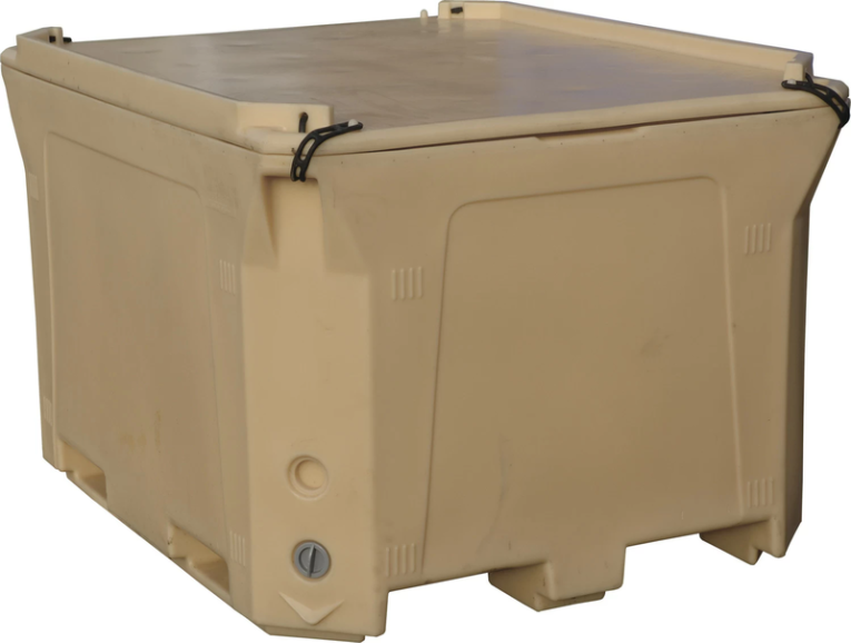 Контейнер 1470х1180х965 мм бежевый с крышкой купить в Саратове