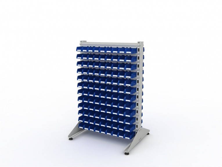Стеллаж для пластиковых лотков SORTEX двухсторонний 1500x1000x800.01 купить в Саратове
