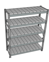 Стеллаж грузовой СГР 2000x2100x400 5 полок (металл)
