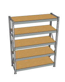 Стеллаж грузовой СГР 2500x2100x400 5 полок (ДСП)