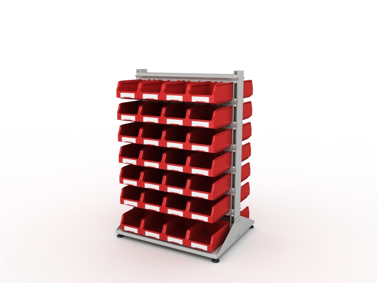 Стеллаж для пластиковых лотков SORTEX двухсторонний 1500x1000x800.03 купить в Саратове Стеллаж для пластиковых лотков SORTEX двухсторонний 1500x1000x800.03 купить в Саратове