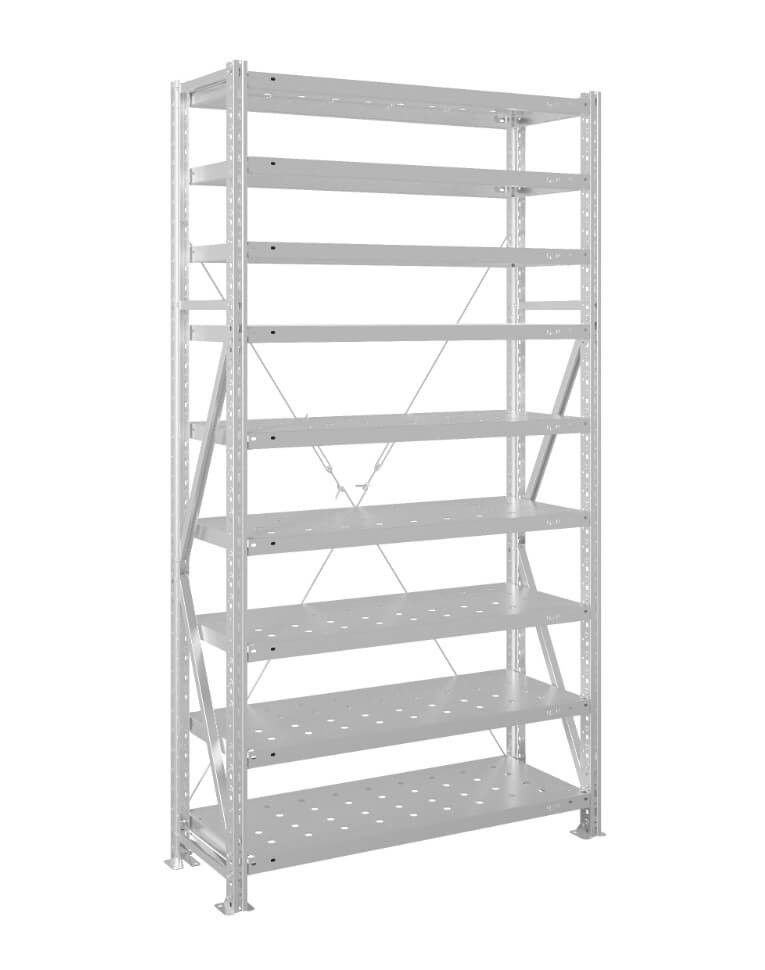 Стеллаж MS U 3000x1200x500 9 полок (180 кг, перф) купить в Саратове