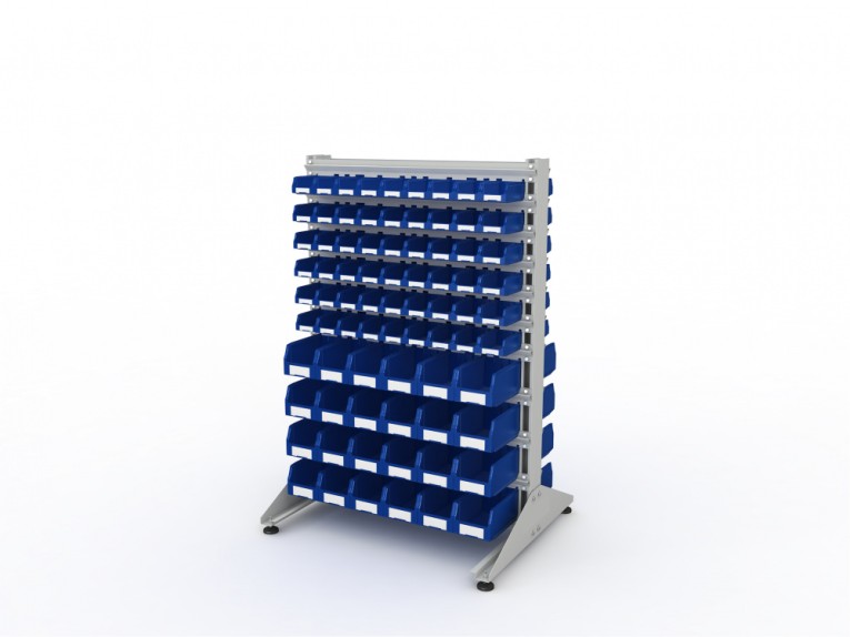 Стеллаж для пластиковых лотков SORTEX двухсторонний 1500x1000x800.04 купить в Саратове