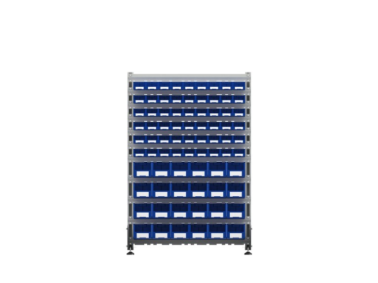 Стеллаж для пластиковых лотков SORTEX двухсторонний 1500x1000x800.04 купить в Саратове Стеллаж для пластиковых лотков SORTEX двухсторонний 1500x1000x800.04 купить в Саратове