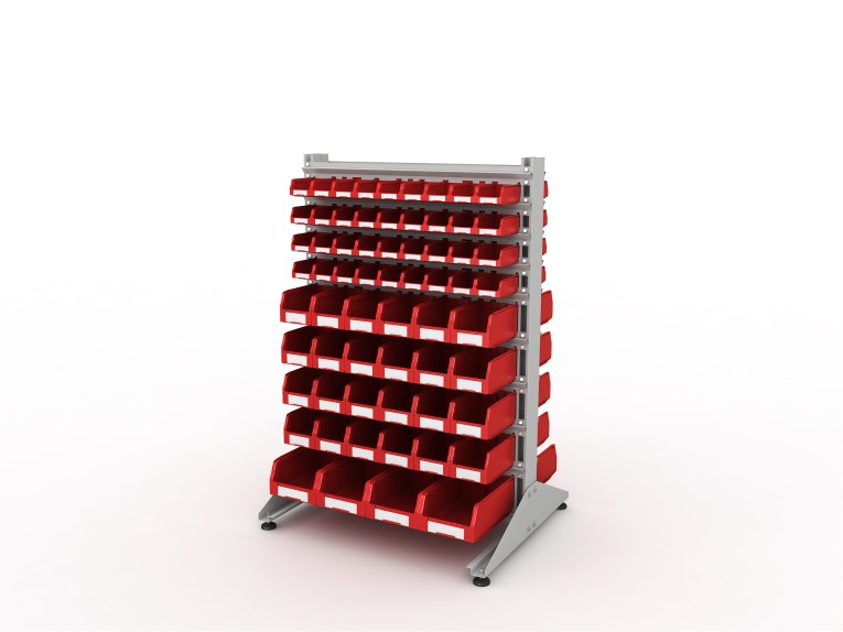 Стеллаж для пластиковых лотков SORTEX двухсторонний 1500x1000x800.05 купить в Саратове Стеллаж для пластиковых лотков SORTEX двухсторонний 1500x1000x800.05 купить в Саратове