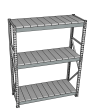 Стеллаж грузовой СГР 2500x900x400 3 полки (металл)