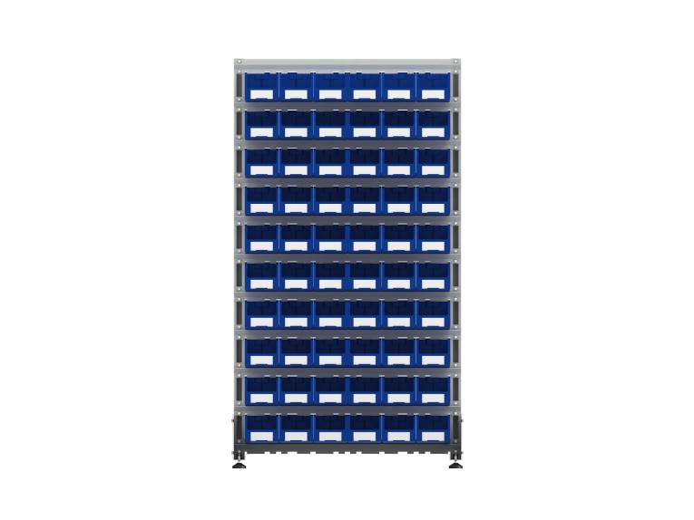 Стеллаж для пластиковых лотков SORTEX двухсторонний 1800x1000x800.02 купить в Саратове Стеллаж для пластиковых лотков SORTEX двухсторонний 1800x1000x800.02 купить в Саратове