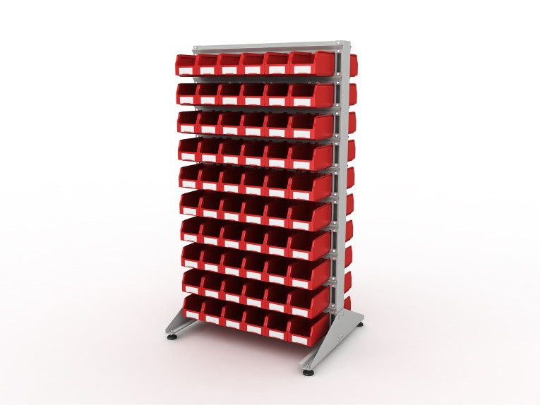 Стеллаж для пластиковых лотков SORTEX двухсторонний 1800x1000x800.02 купить в Саратове Стеллаж для пластиковых лотков SORTEX двухсторонний 1800x1000x800.02 купить в Саратове