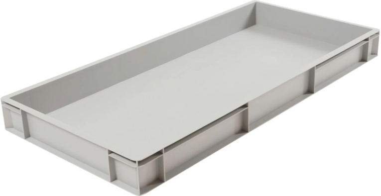 Ящик 1000х400х120 сплошной, без ручек, дно с усилением, серый B-4011 купить в Саратове Ящик 1000х400х120 сплошной, без ручек, дно с усилением, серый B-4011 купить в Саратове