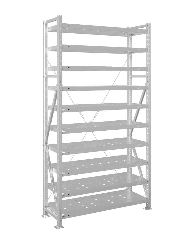 Стеллаж MS U 3000x1200x1000 10 полок (350 кг, перф) купить в Саратове