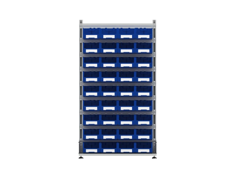 Стеллаж для пластиковых лотков SORTEX двухсторонний 1800x1000x800.03 купить в Саратове Стеллаж для пластиковых лотков SORTEX двухсторонний 1800x1000x800.03 купить в Саратове