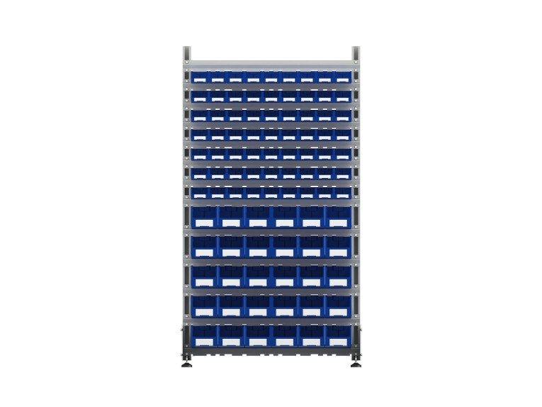 Стеллаж для пластиковых лотков SORTEX двухсторонний 1800x1000x800.04 купить в Саратове Стеллаж для пластиковых лотков SORTEX двухсторонний 1800x1000x800.04 купить в Саратове