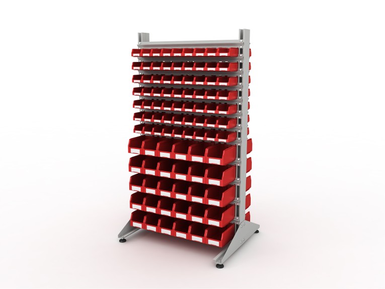 Стеллаж для пластиковых лотков SORTEX двухсторонний 1800x1000x800.04 купить в Саратове Стеллаж для пластиковых лотков SORTEX двухсторонний 1800x1000x800.04 купить в Саратове